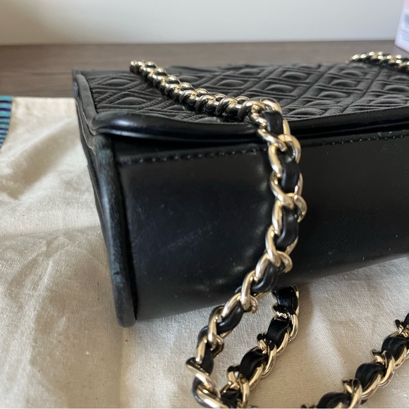 Tory Burch Black Quilted Chain Shoulder Bag - Picture 7 of 10
